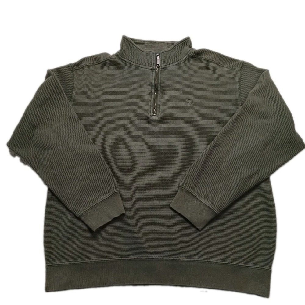 Wolverine Denton Quarter Zip Long Sleeve Sweater Men's Size Large Olive Green.